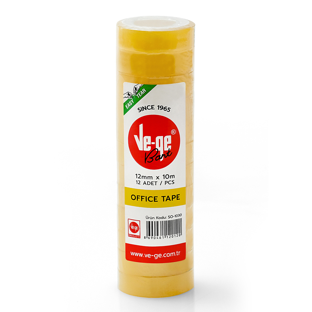 VEGE BANT 12 mm X 10 m. OFFICE TAPE TOWER (12 Li)