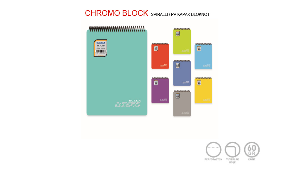GIPTA CHROMO BLOCK SP.PP KPK.BLOKNOT A5 80YP. ÇİZG