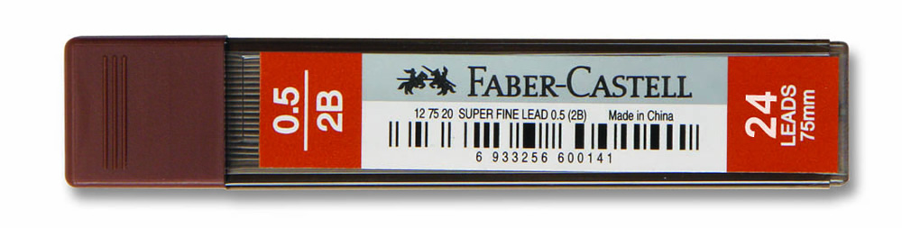 Faber Castell Super Fine Min 0.5mm 2B 75mm (24 min