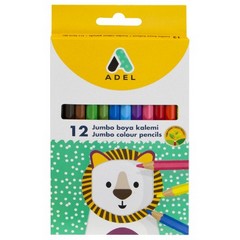 Adel Jumbo Hexa Boya Kalemi 12 Renk Tam Boy