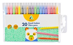 Adel Keçeli Kalem, 20 Renk YENİ