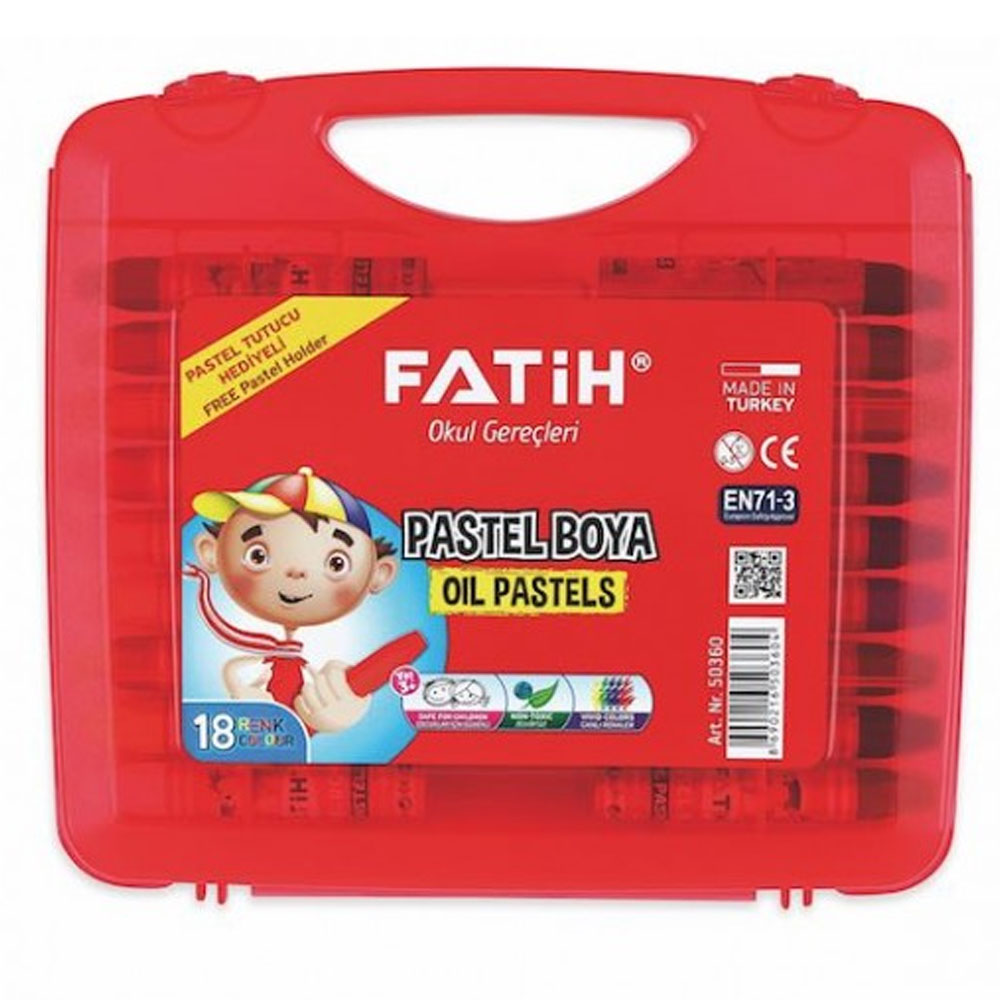 Fatih Pastel Boya 18 Renk King Size (Çantalı)     