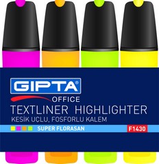 GIPTA FOSFORLU MARKOR - 5MM KESIK UC SARI
