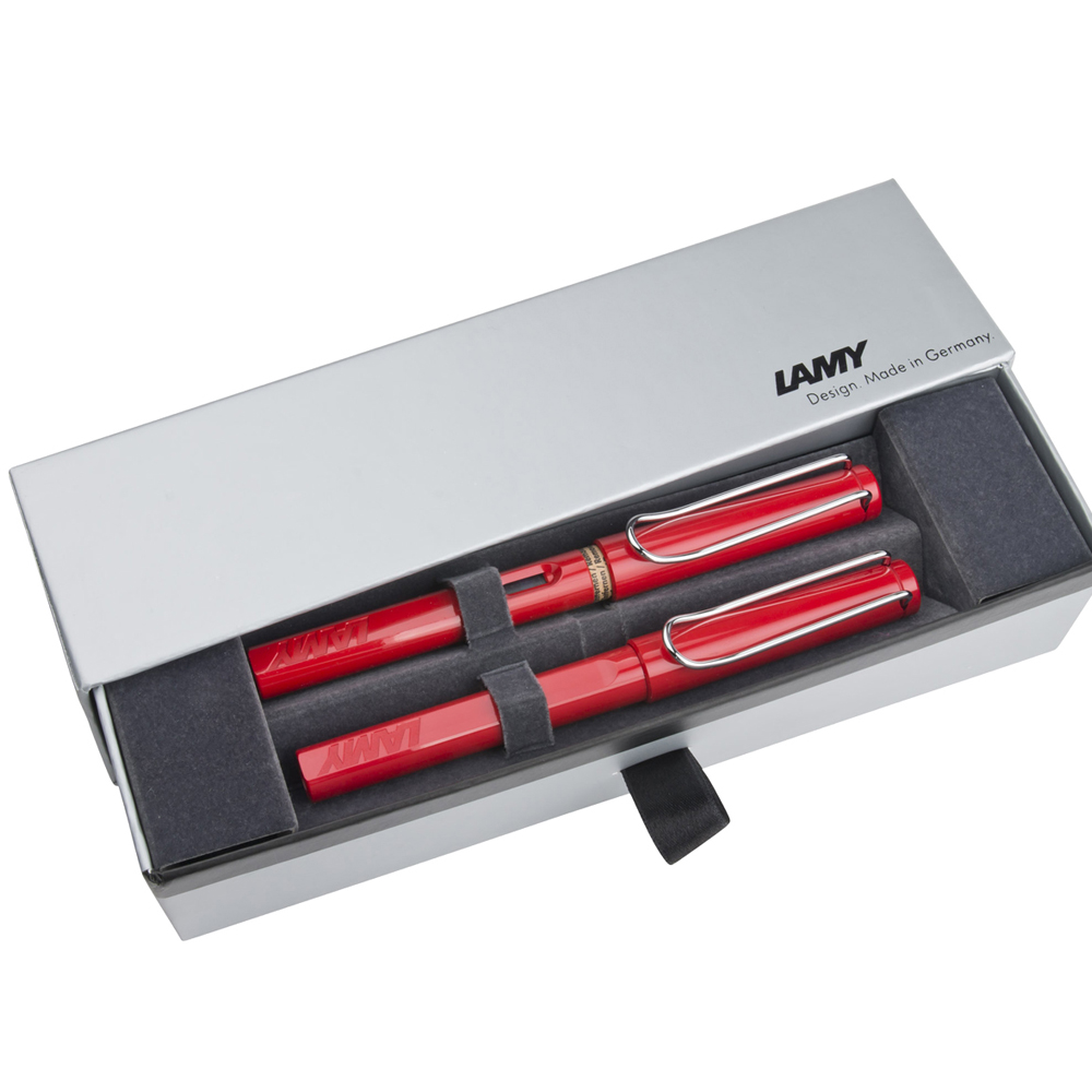 LAMY SAFARI DOLMA&ROLLER KALEM SETI KIRMIZI