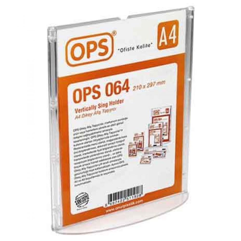 OPS SERGİLEME ÜRÜNÜ DİKEY A4 T TİPİ AFİŞ TAŞIYICI
