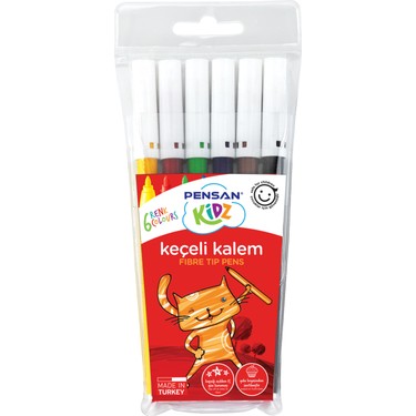 PENSAN KİDZ KEÇELİ BOYA KALEMİ 6 RENK