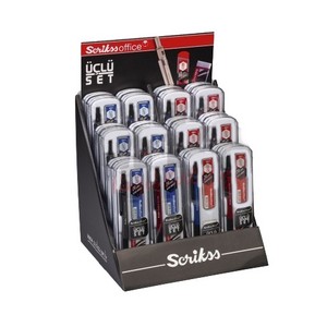 Scrikss Graph-X Versatil+Min+Silgi Set 24 lü Stand