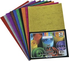 SÜDOR Eva 20x30 cm10 Renk Simli Yapışkanlı