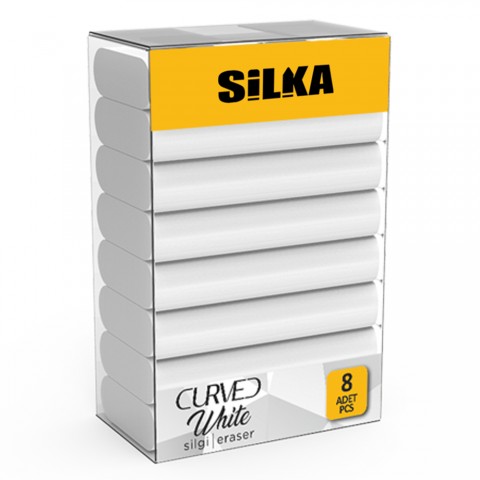 Silka-Silgy CURVED BEYAZ SILGI (8'Lİ - 30 ADET)
