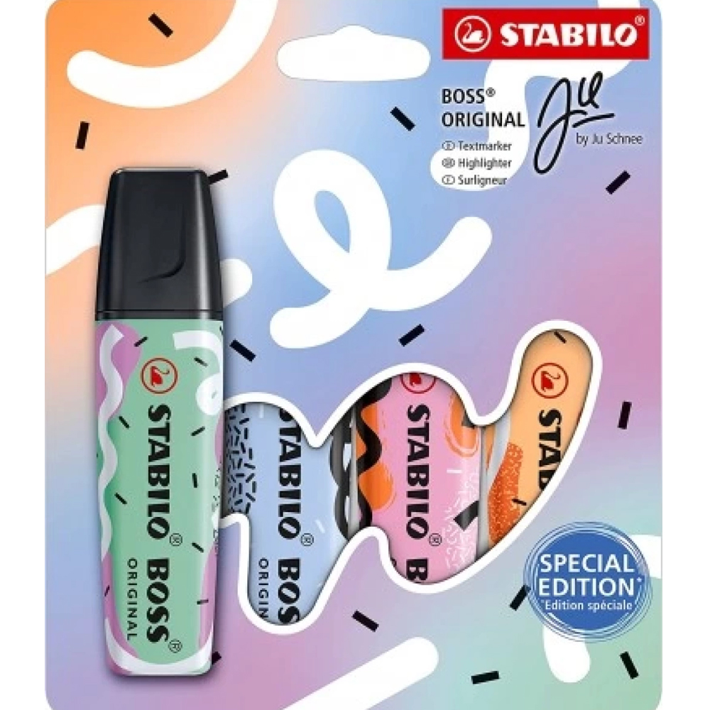 STABILO BOSS ORIGINAL Pastel - by Ju Schnee 4'lü P