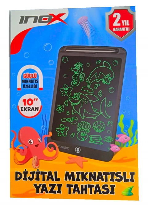 INOX DİJİTAL YAZI TAHTASI - 10 INC MIKNATISLI 