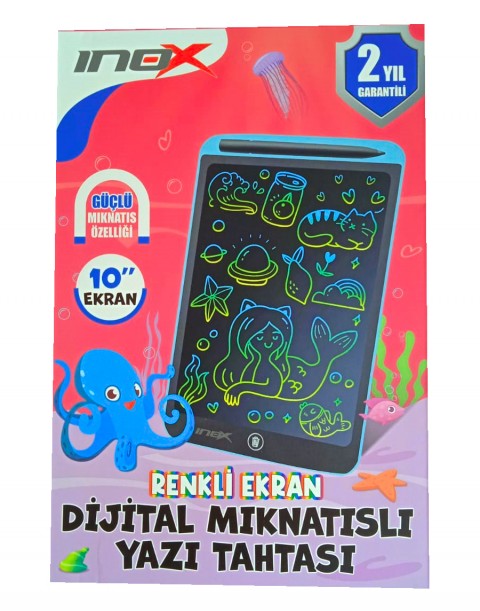 INOX DİJİTAL YAZI TAHTASI - 10 INC MIKNATISLI - RE