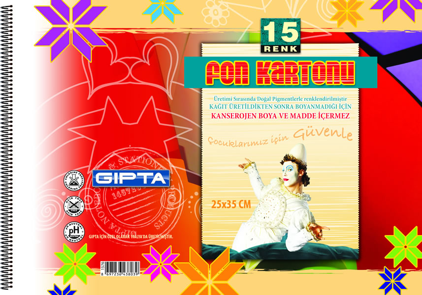 GIPTA SP. FON KARTONU 35*50-15 RENK