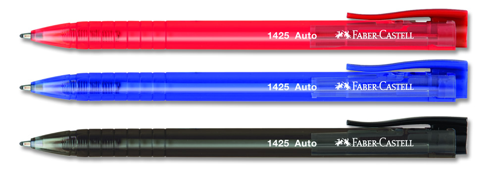 Faber Castell 1425 Auto Tükenmez, Kırmızı 10 lu Ku