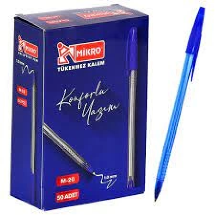 MİKRO M-20 TÜKENMEZ KALEM T.M. MAVİ