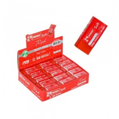 MİKRO 2B-24RD (KIRMIZI) SOFT SİLGİ