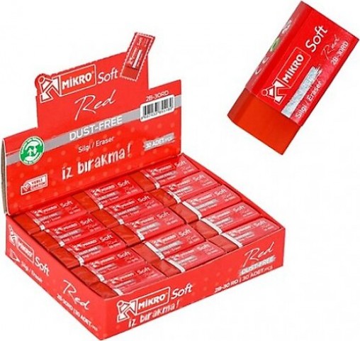 MİKRO 2B-30RD (KIRMIZI) SOFT SİLGİ