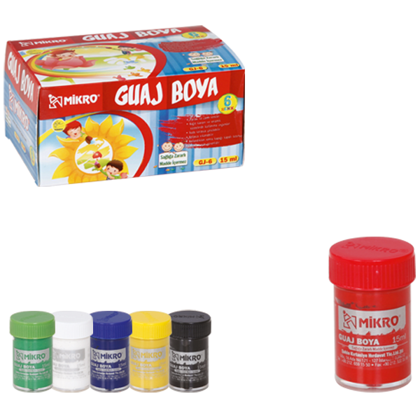 MİKRO GJ-6 GUAJ BOYA 6 LI 15ML