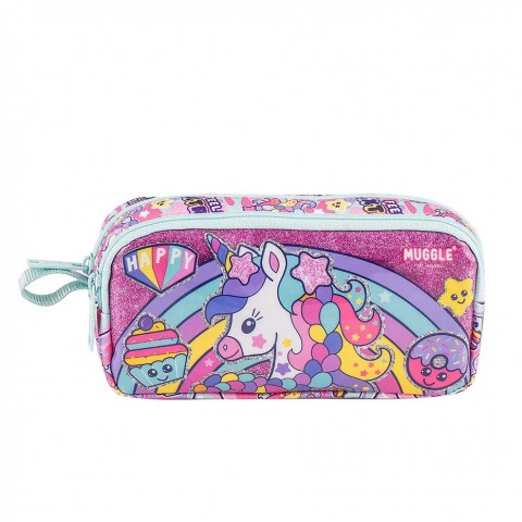 MUGGLE MU-6505 HAPPY UNİCORN PEMBE KALEM ÇANTASI